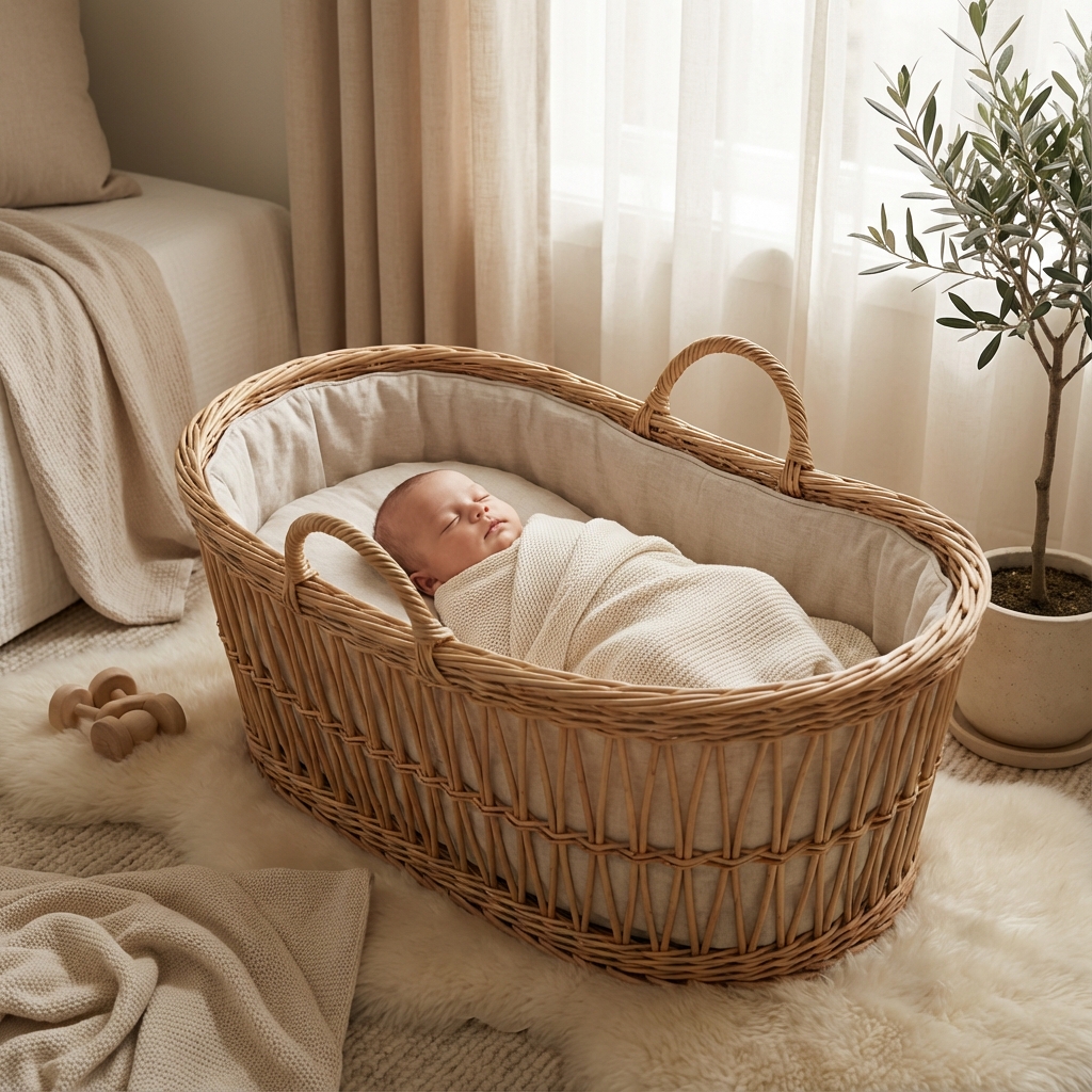 Peaceful baby resting in premium ALABLISS baby lounger
