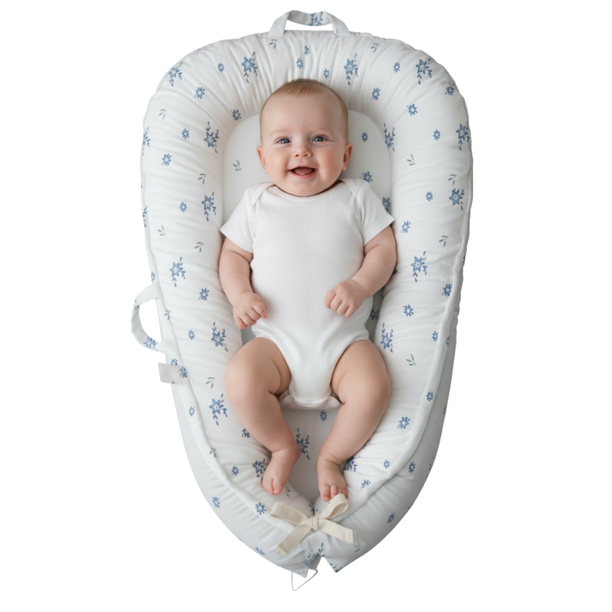 Baby Lounger Floral Blue